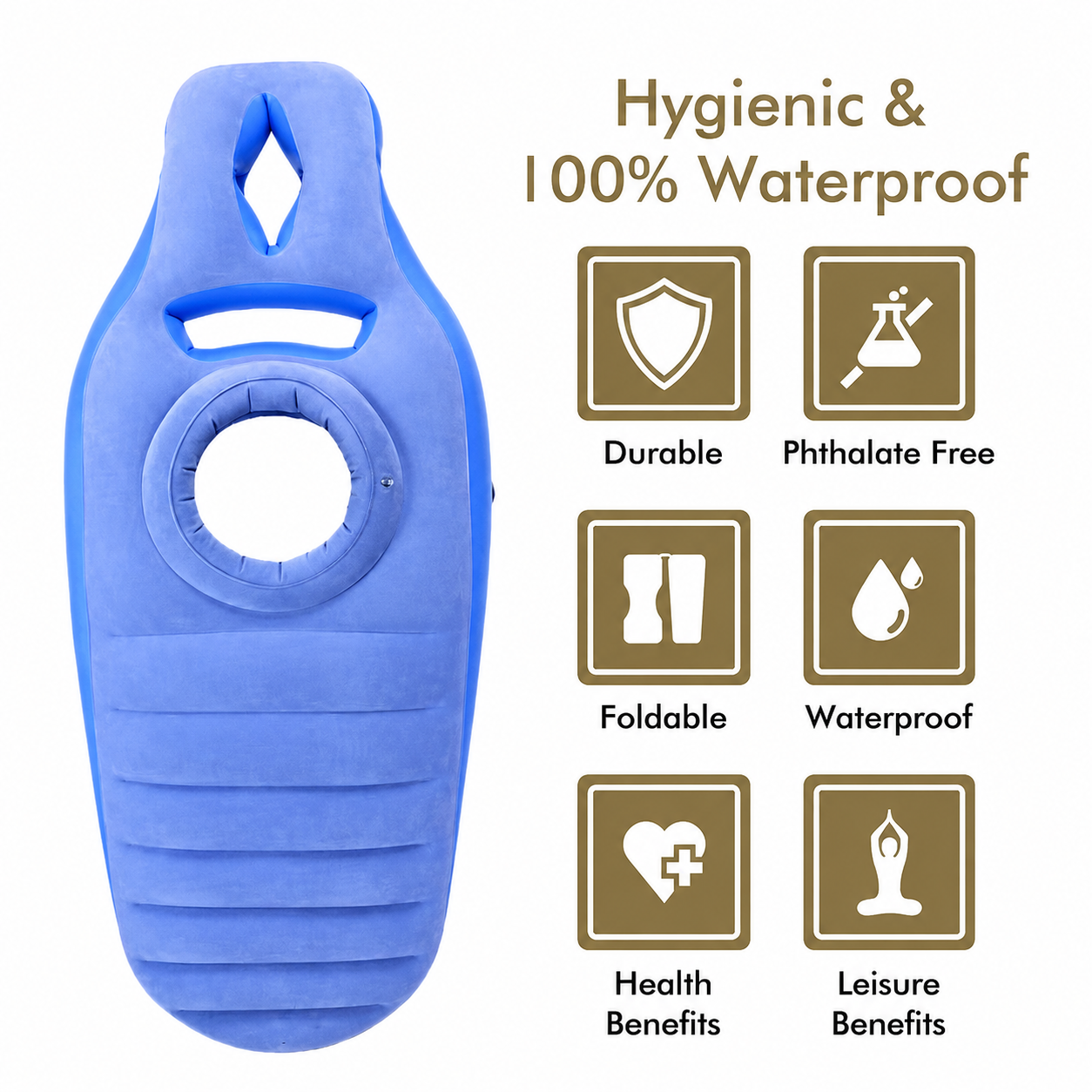 Pregnancy Massage Pad — Inflatable Maternity Lying Mat with Belly Hole