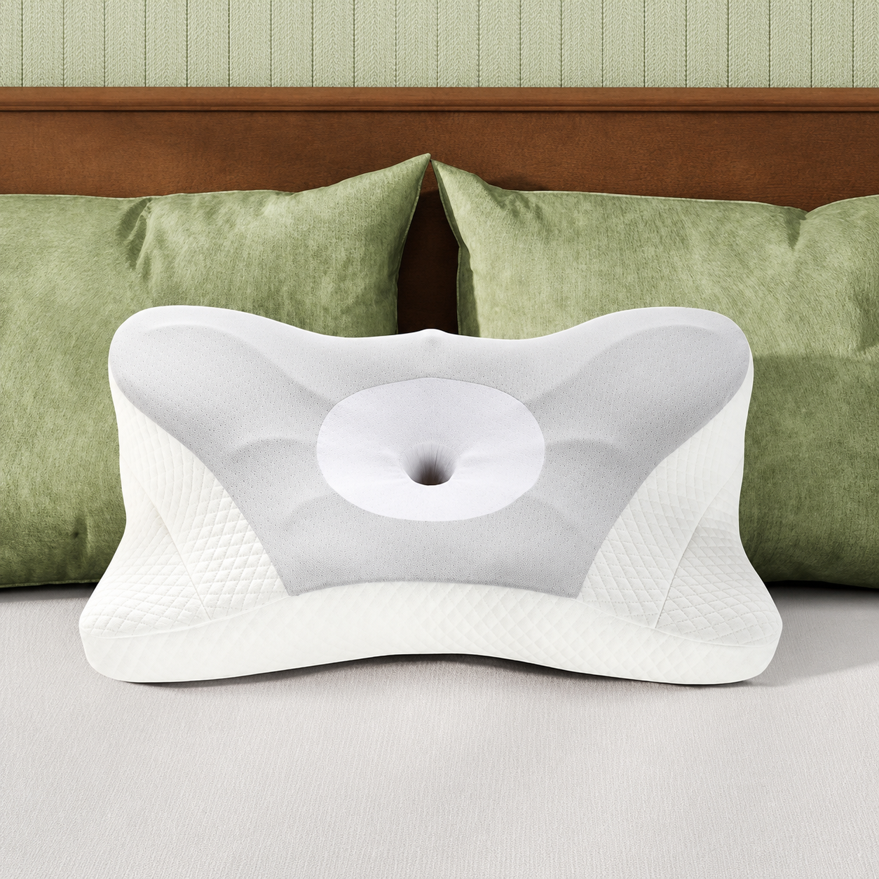 Cervical Neck Pillow for Side Sleepers — Cooling Memory Foam Contour Pillow